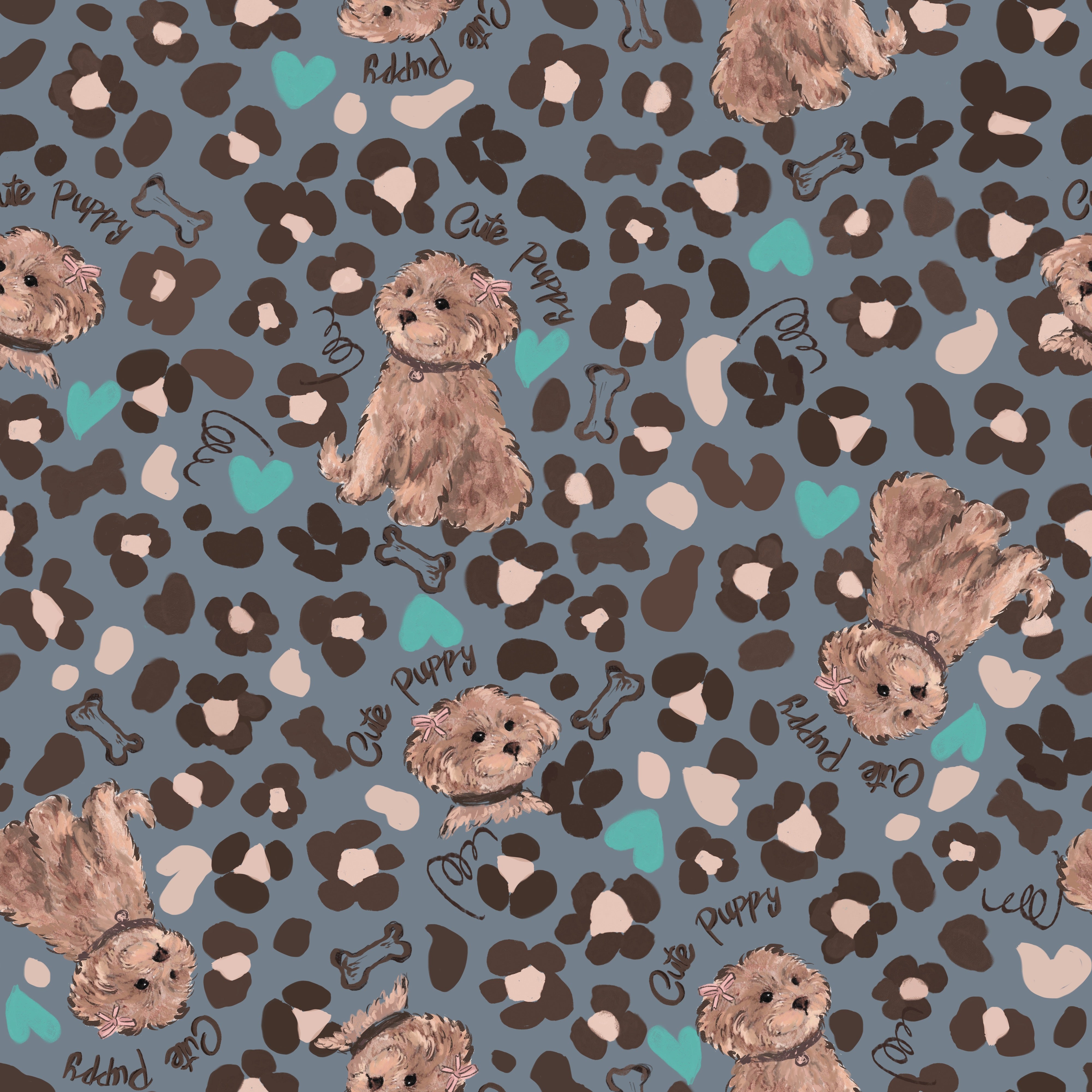 Custom pet scrub print example